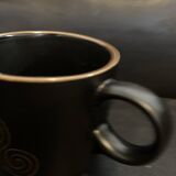 Brittany cup triske decor 9cm triskell decoration France stoneware coffee mug