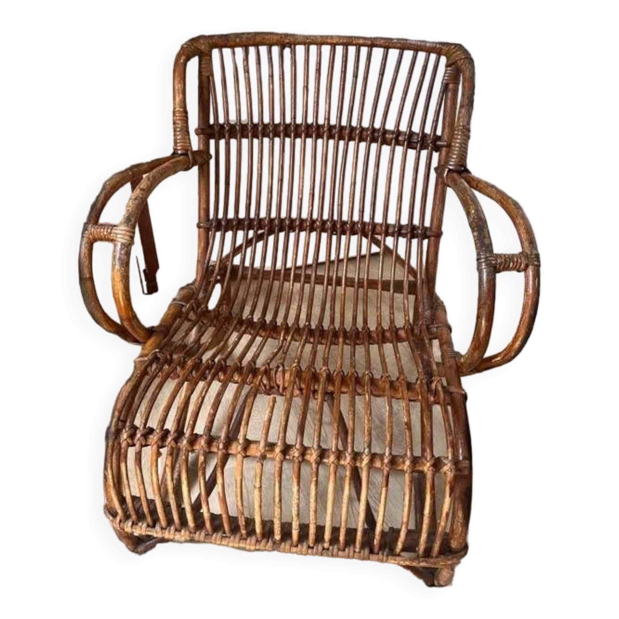 70s wicker armchair