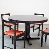 Table and 6 chairs mod. ibisco, 70's/80's