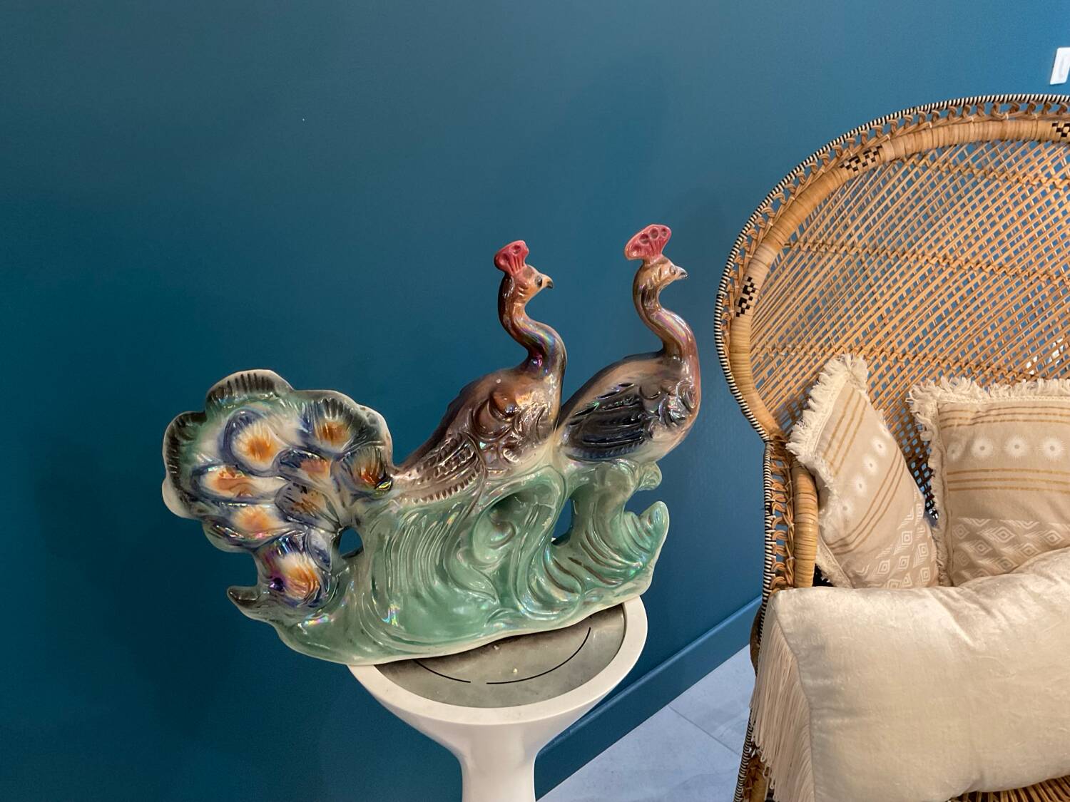 Peacock centerpiece