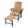 Rattan  and wicker lounge chair vintage 1920