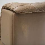 DS 11 modular sofa in brown patchwork leather by De Sede Team for De Sede Swiss