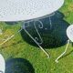 White wrought iron garden furniture