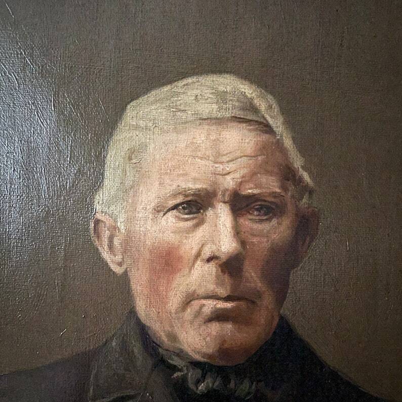 Peinture à l'huile Portrait d'un gentilhomme élégant du 19ème siècle