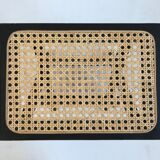 Stool in black folding caning