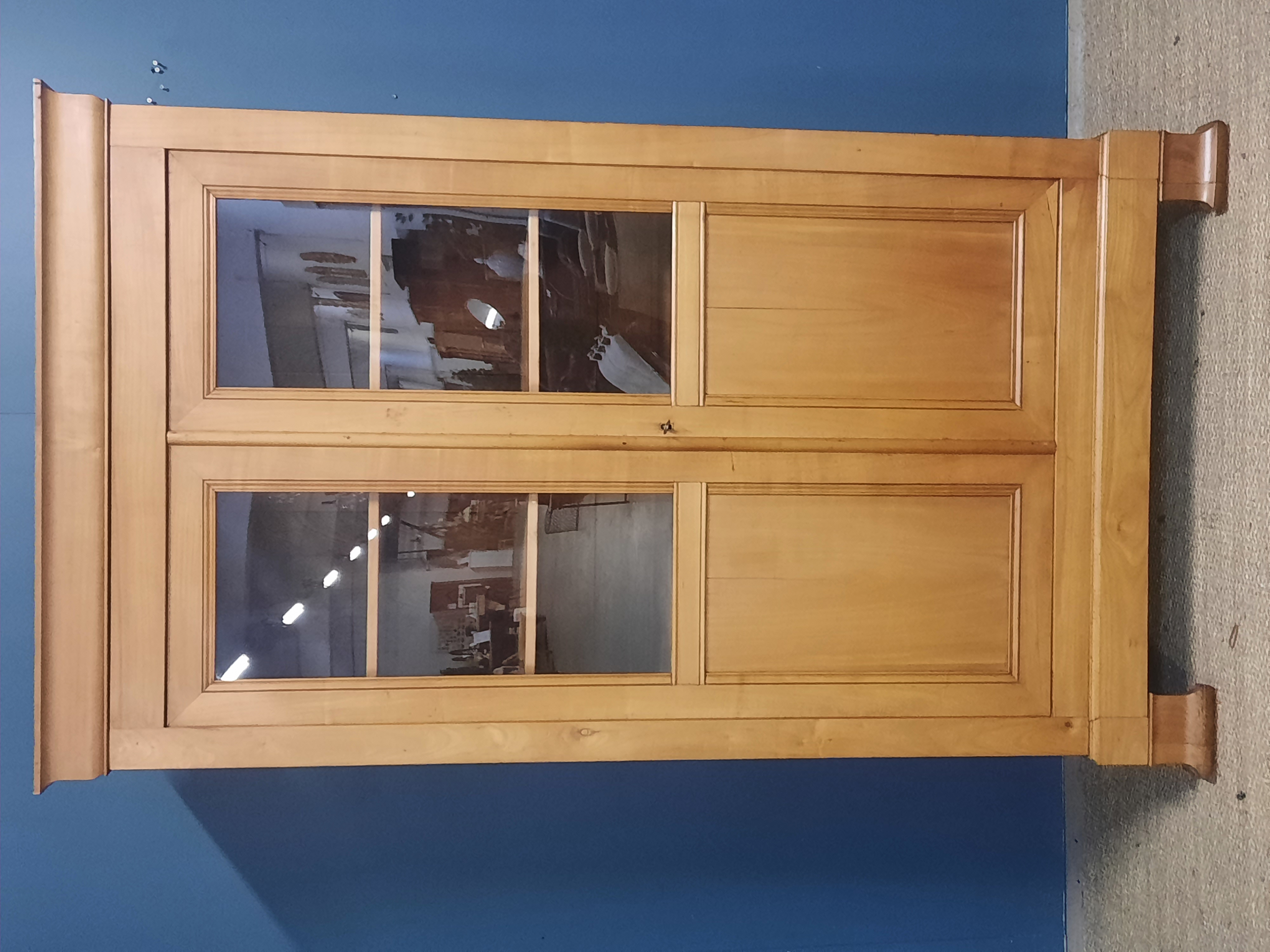 Louis Philippe style cherry wood bookcase