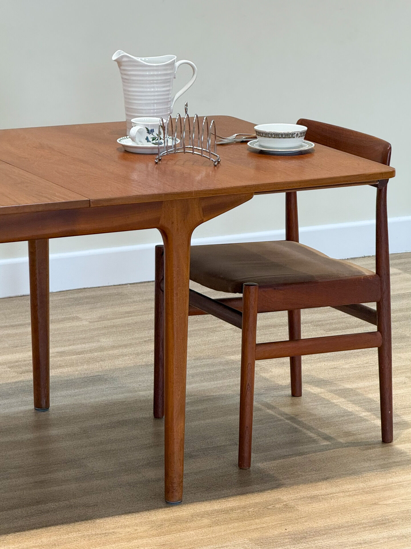Mid-century McIntosh double extending dining table