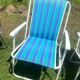 Striped camping chair