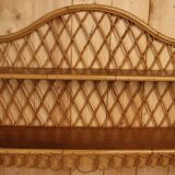 Pair of rattan wall shelves