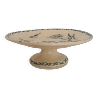 Dish on Iron Earth base with Carnations