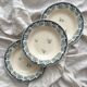 3 ironstone soup plates "Milan" Creil and Montereau