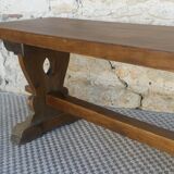 Old monastery bench in solid wood, length 180 cm