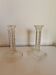 Paire de bougeoirs anciens en verre