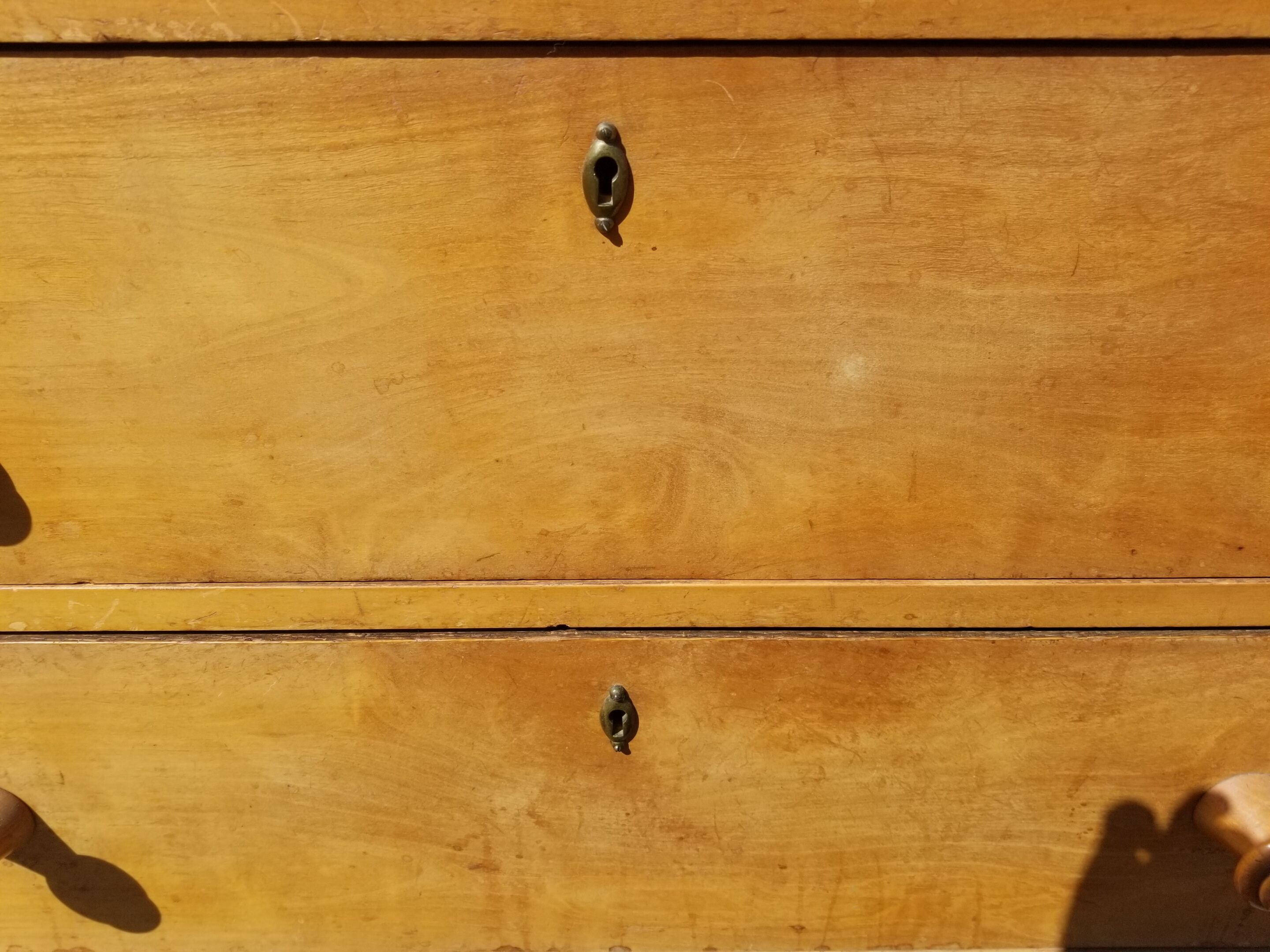 Chippendale English Commodity with Grey Marble Plateau - 50s