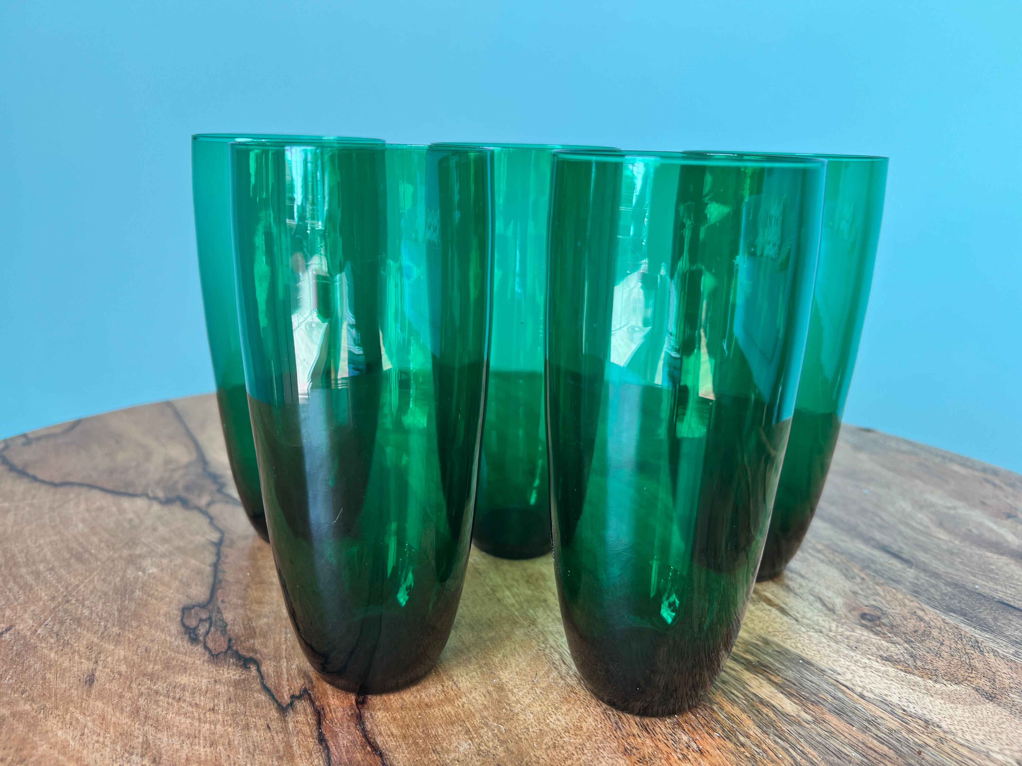 Vintage liquor and lemonade glasses, mid century modern from 1960s for apartment decoration / tablew