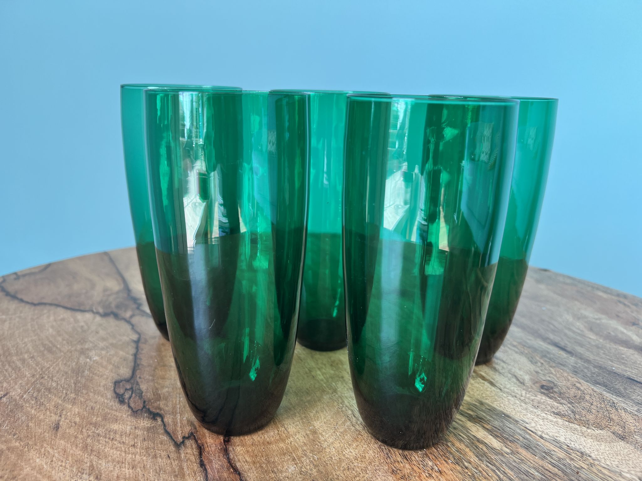 Vintage liquor and lemonade glasses, mid century modern from 1960s for apartment decoration / tablew