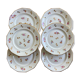 6 dessert plates porcelain france vintage