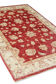 Oriental Wool Ziegler Carpet Handwoven Deep Red Area Rug- 100x152cm