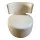 Fauteuil cuir blanc, Chateau d'Ax, parfait état