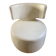 Fauteuil cuir blanc, Chateau d'Ax, parfait état