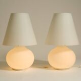 Lampes de table Leucos Paralume originales des années 1980, fabriquées en Italie | hauteur