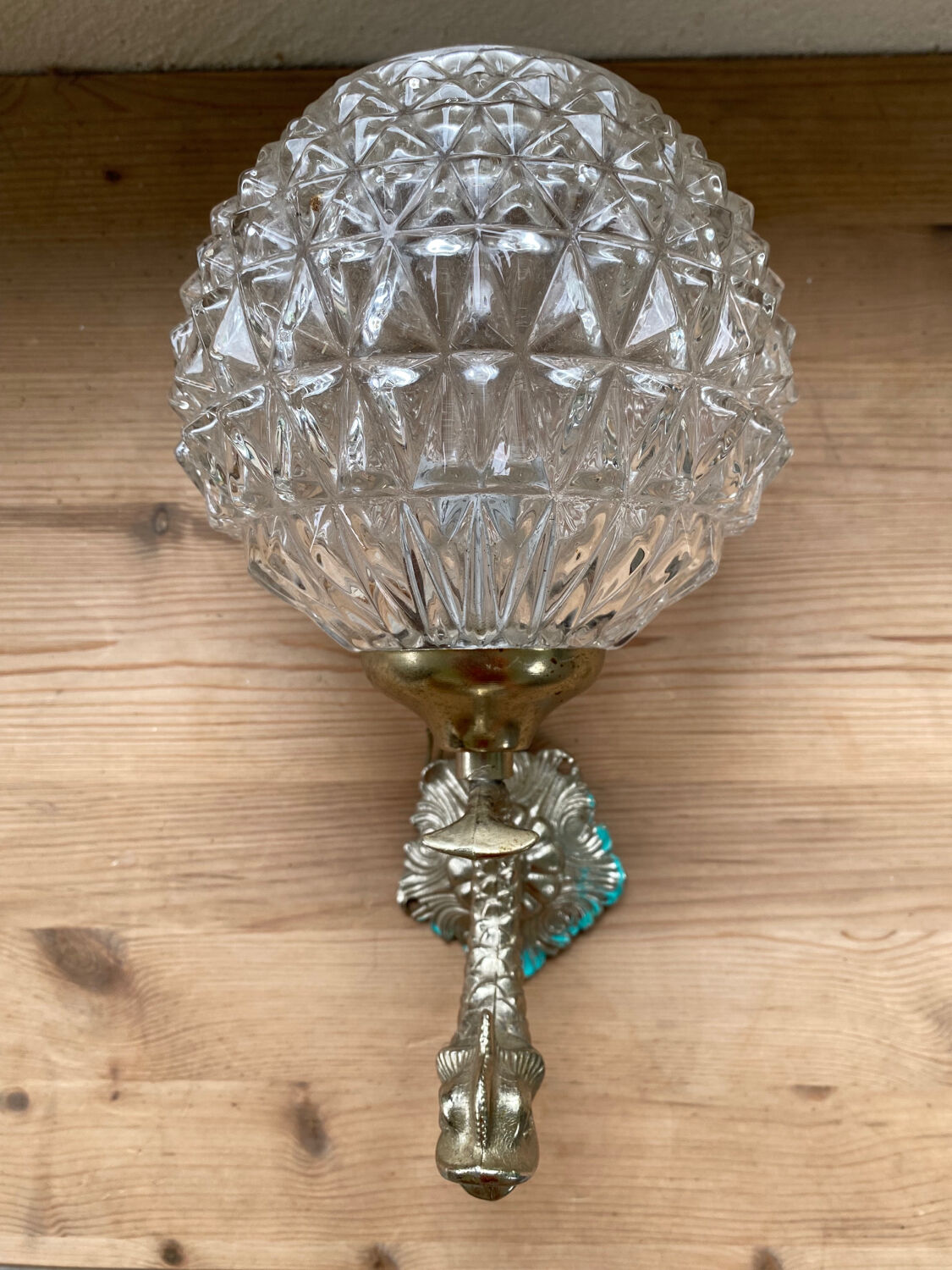 Fishhead globe wall lamp