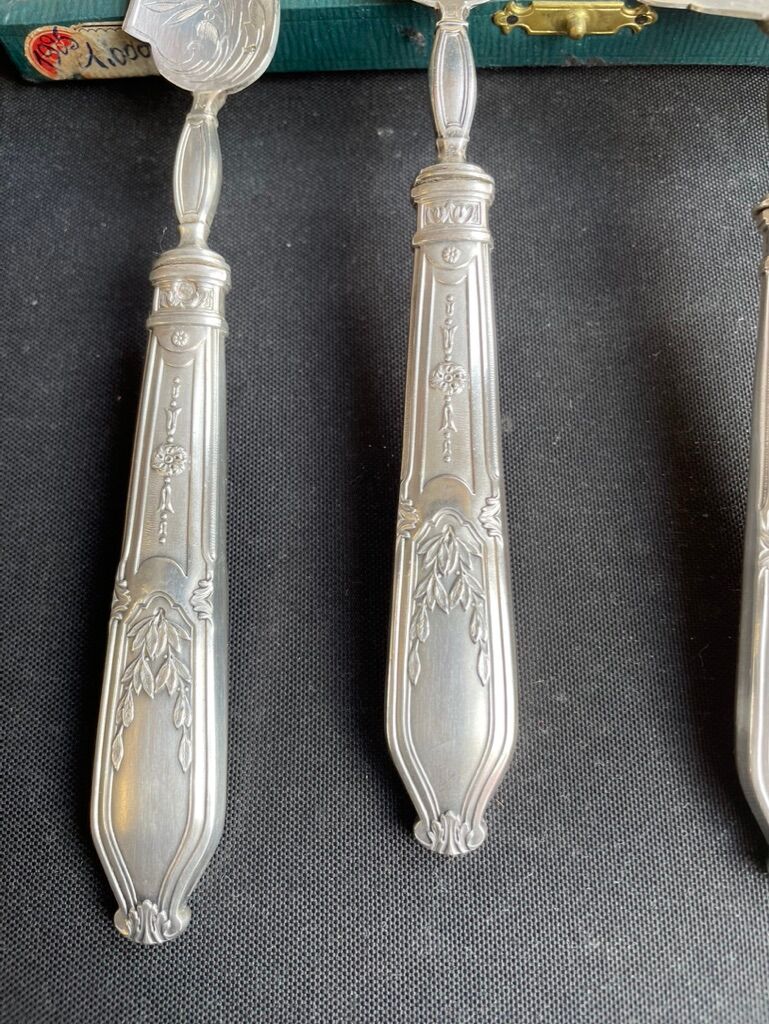 Complete box of cutlery Minerve 1st title Art Nouveau