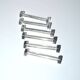 Set of 6 modernist industrial design silver metal nut and bolt knife rests