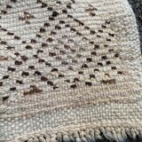 Persian rug in knotted wool beige flower 170x90