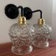 Paire d’appliques murales vintage en verre ciselé