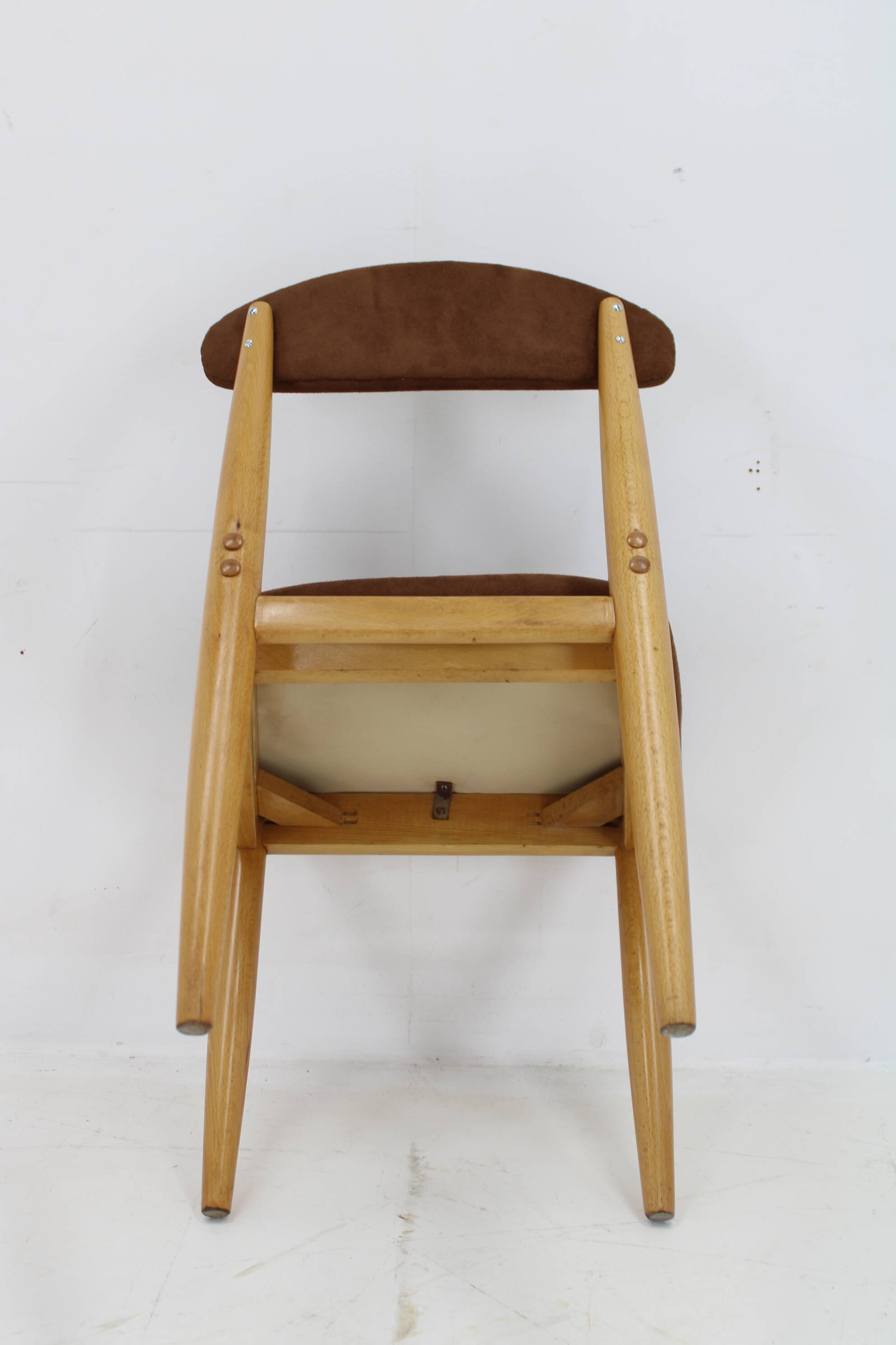 1970s Beech Chair , Czechoslovakia