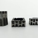 Casper Studioguss 1970s Aluminum Brutalist Smoking Set