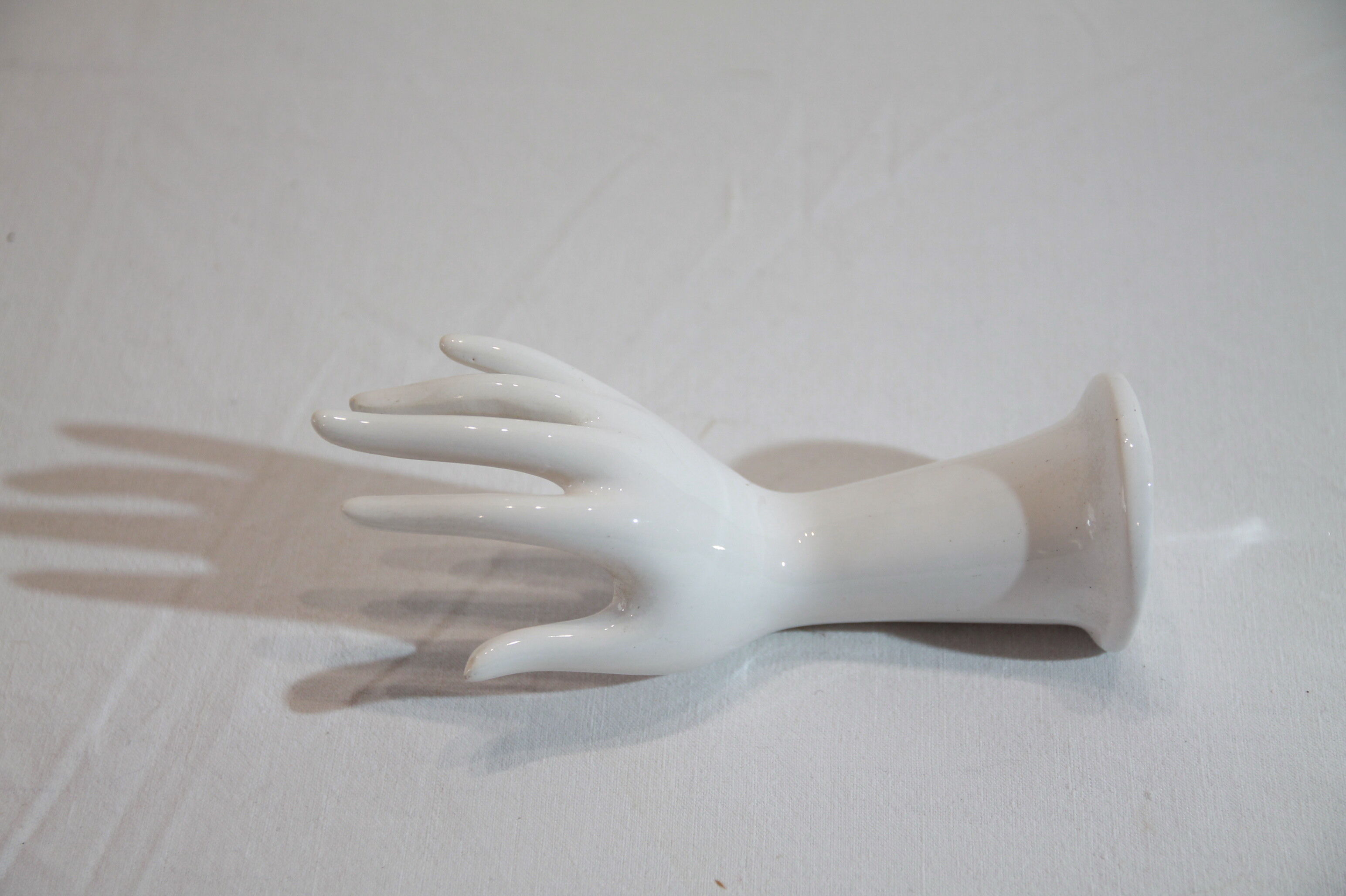Hand white ceramic