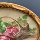 Aquarelle sur papier par A.Euget Barry bouquet de fleurs cadre dore