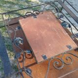 Coat rack in wrought iron art deco