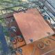 Coat rack in wrought iron art deco
