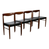 Chaises de salle à manger en teck HW Klein pour Bramin années 1960
