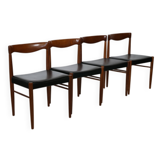 Chaises de salle à manger en teck HW Klein pour Bramin années 1960