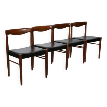 Chaises de salle à manger en teck HW Klein pour Bramin années 1960
