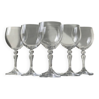 Set of 6 crystal cocktail glasses