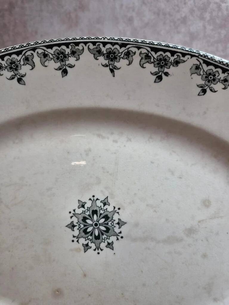 Large oval dish Terre de fer Hippolyte Boulenger H.b & Cie Gagny