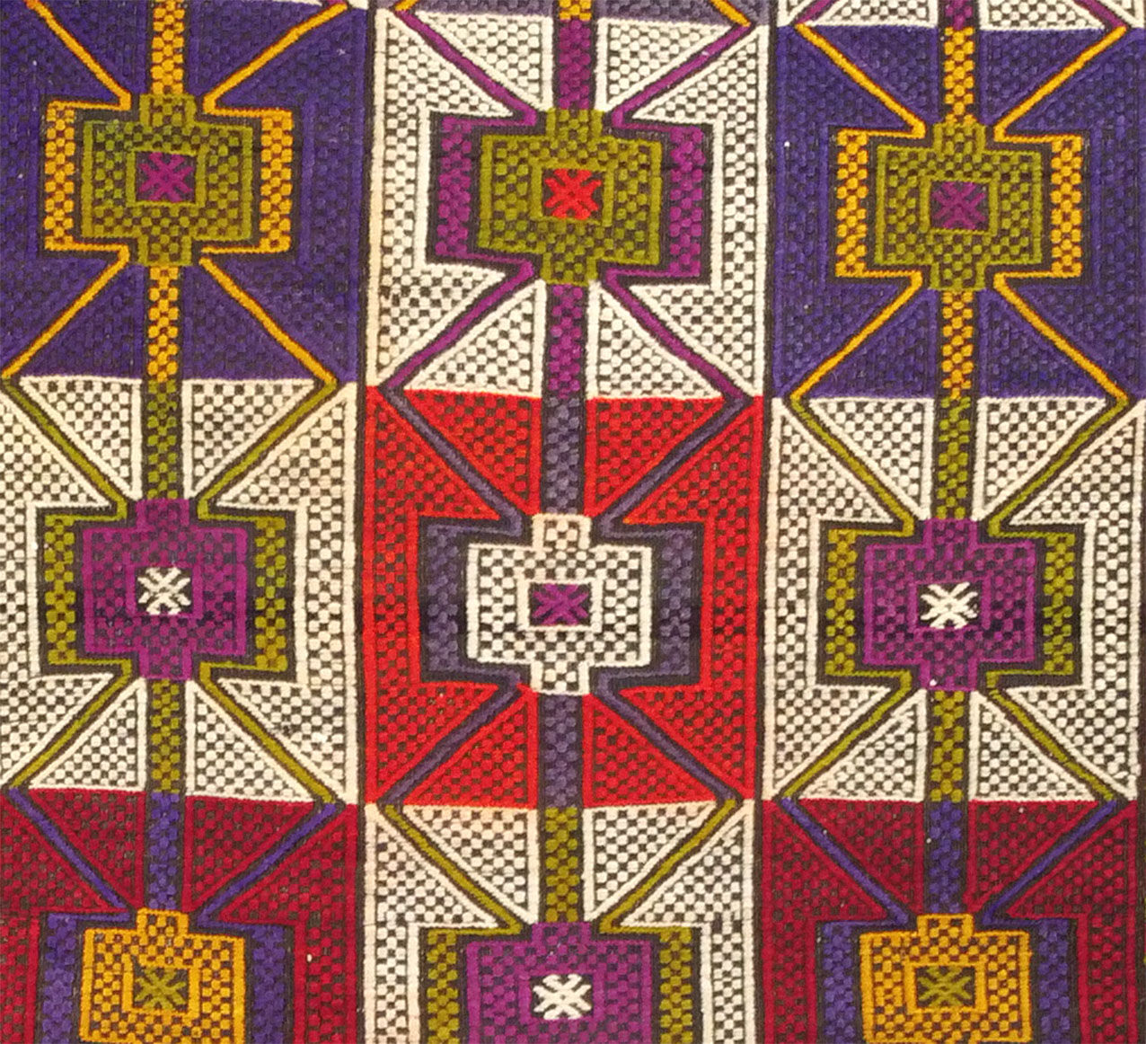 Anatolian handmade kilim rug 155 x 203 cm