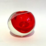 Sommerso round vase, Murano