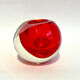 Sommerso round vase, Murano