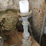 Antique cast iron candle holder