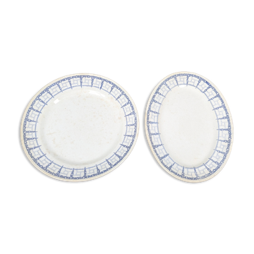 Pair of earthenware dishes from the Nouvelles Galeries, Marly model