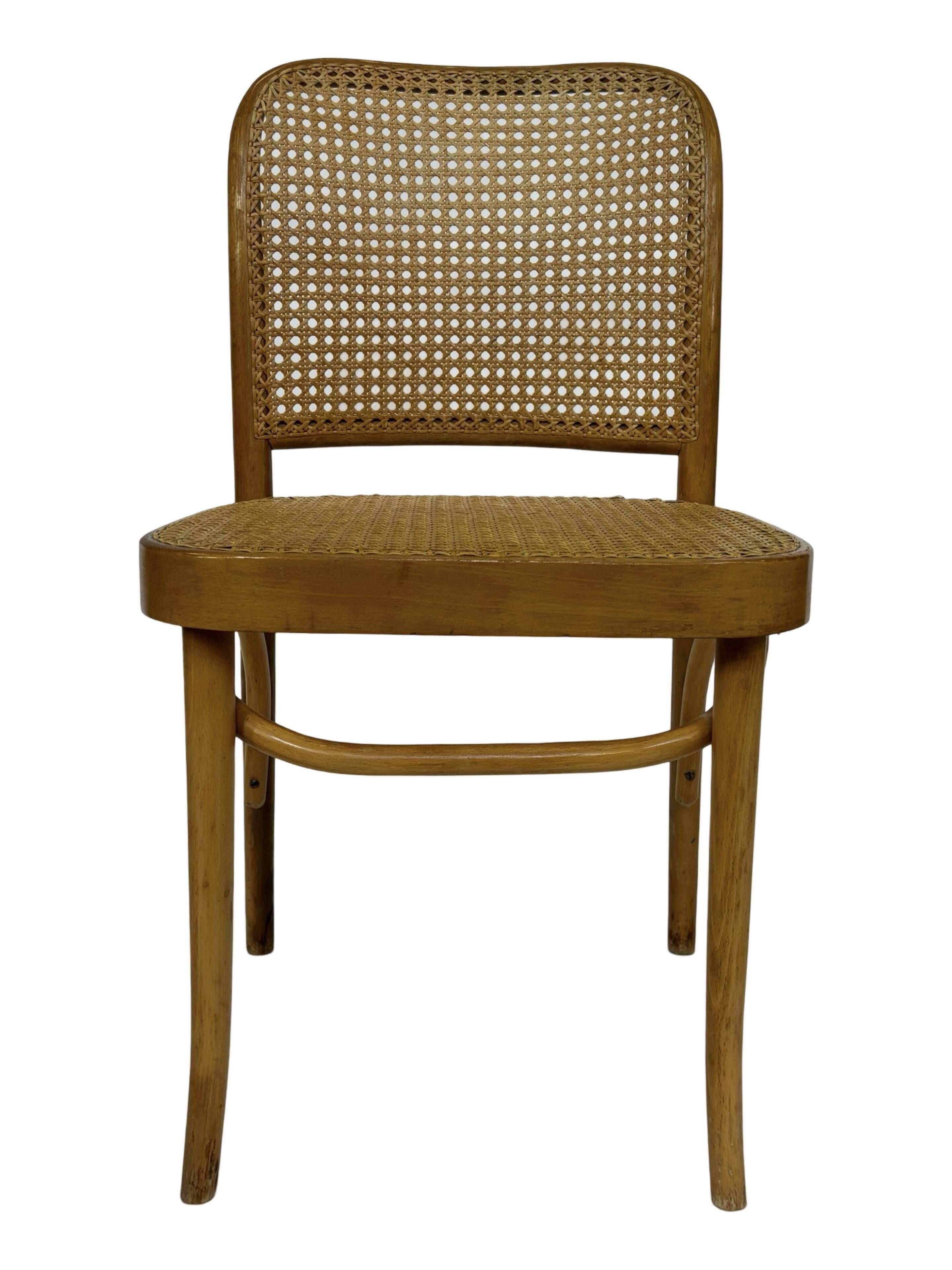 Vintage set of 4 Prague or 811 chairs, FMG Poland, Thonet Josef Hoffmann Design