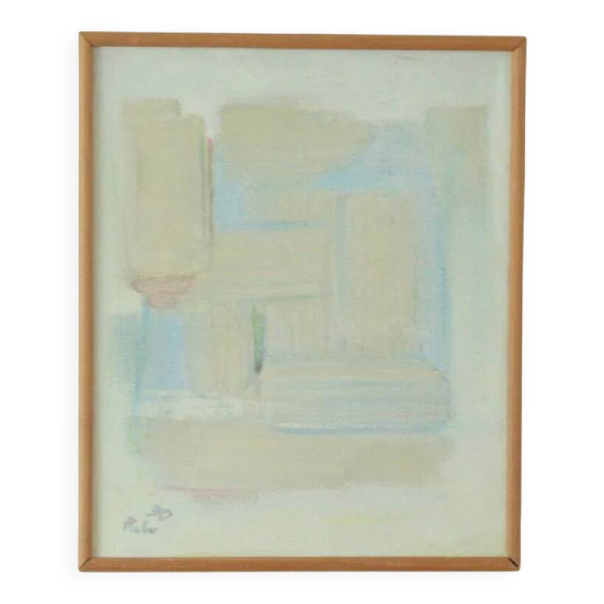 Original Swedish oil on canvas from the mid-century "Virginia" by Pabu.