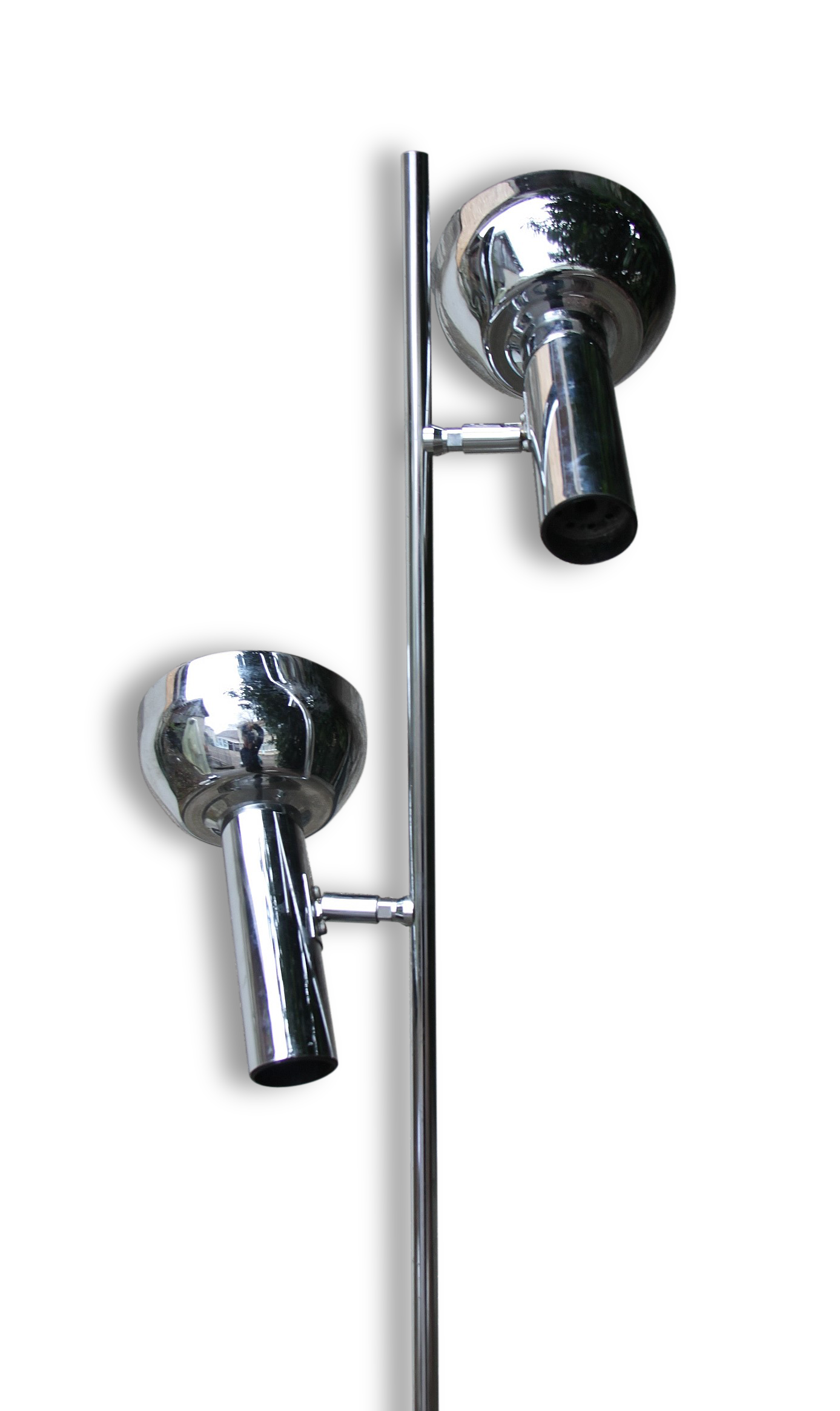 Lampadaire chrome 2 spots