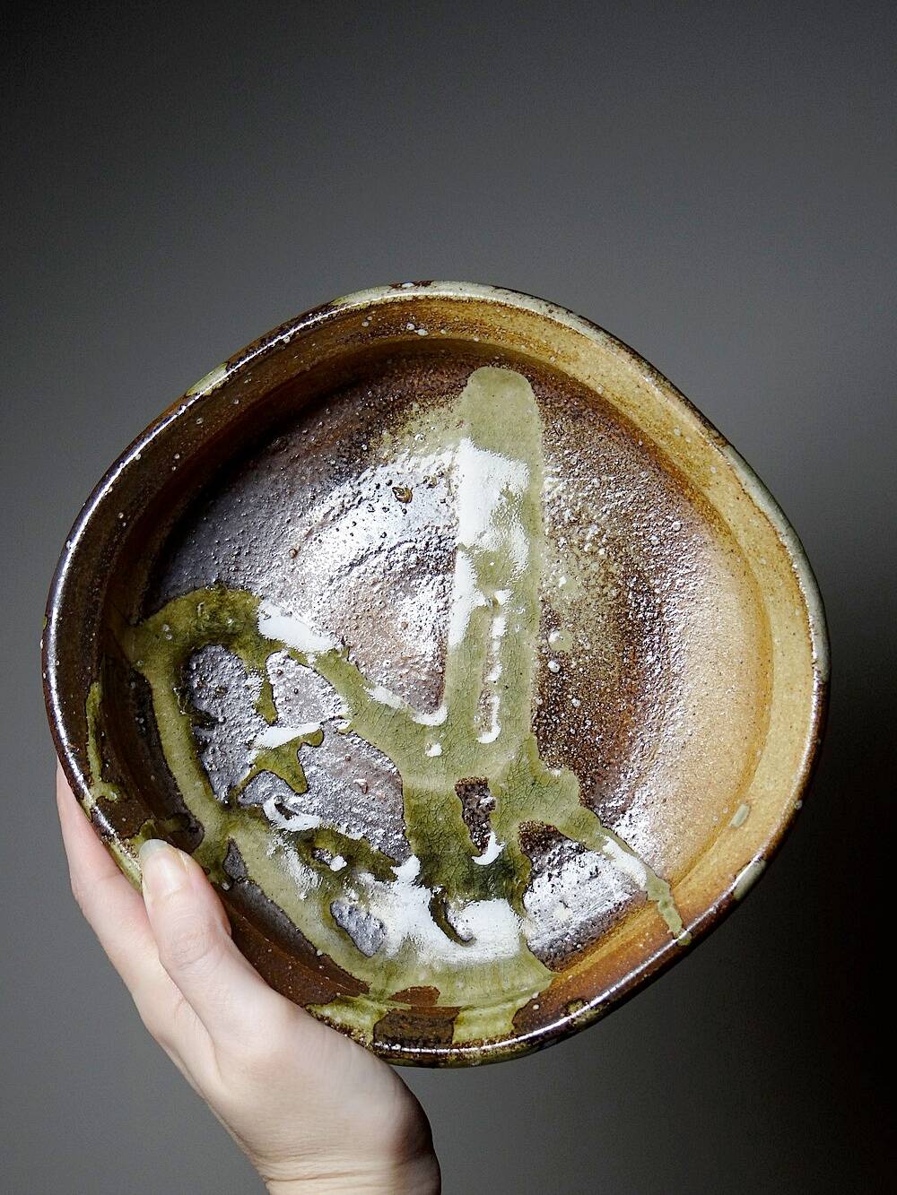Vintage/Antique Brutalist Japanese Iga Art Ceramic Bowl